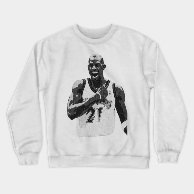 Kevin Garnett - Simple Engraved Crewneck Sweatshirt by Chillashop Artstudio